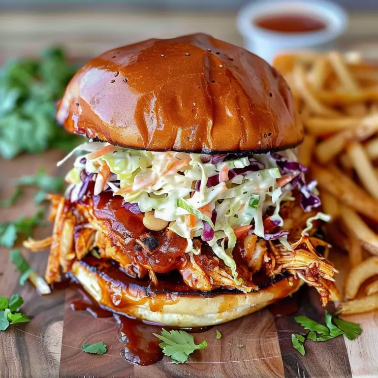 Amazing BBQ Chicken Sandwich with Coleslaw Delight