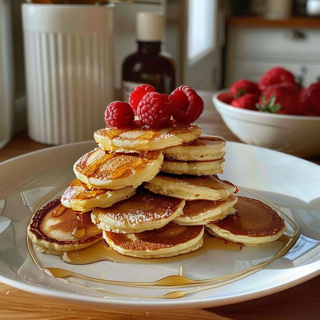 Back-to-school mini pancake stacks