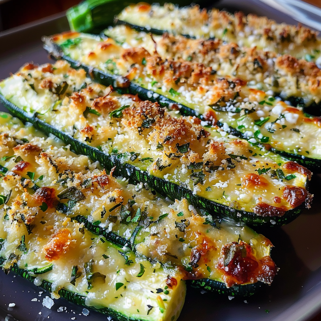 Baked Parmesan-Herb Zucchini