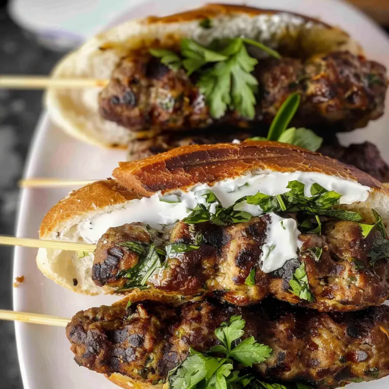 Amazing Beef Kofta Sandwich with Mint Yogurt Delight