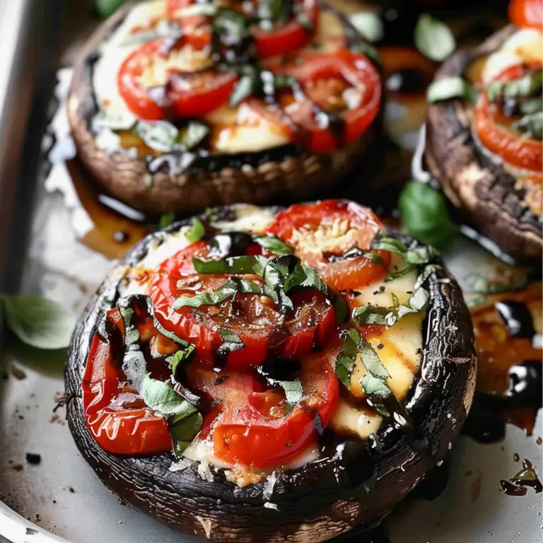 Amazing Caprese Stuffed Portobello Mushrooms Delight