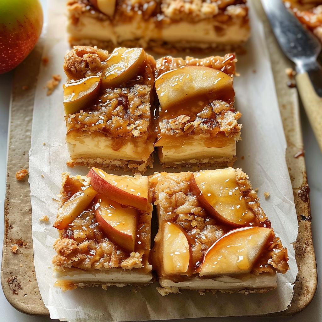 Caramel Apple Cheesecake Bars Recipe