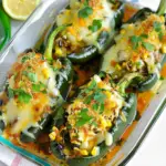 Amazing Cheesy Chicken and Corn Stuffed Poblano Peppers Delight