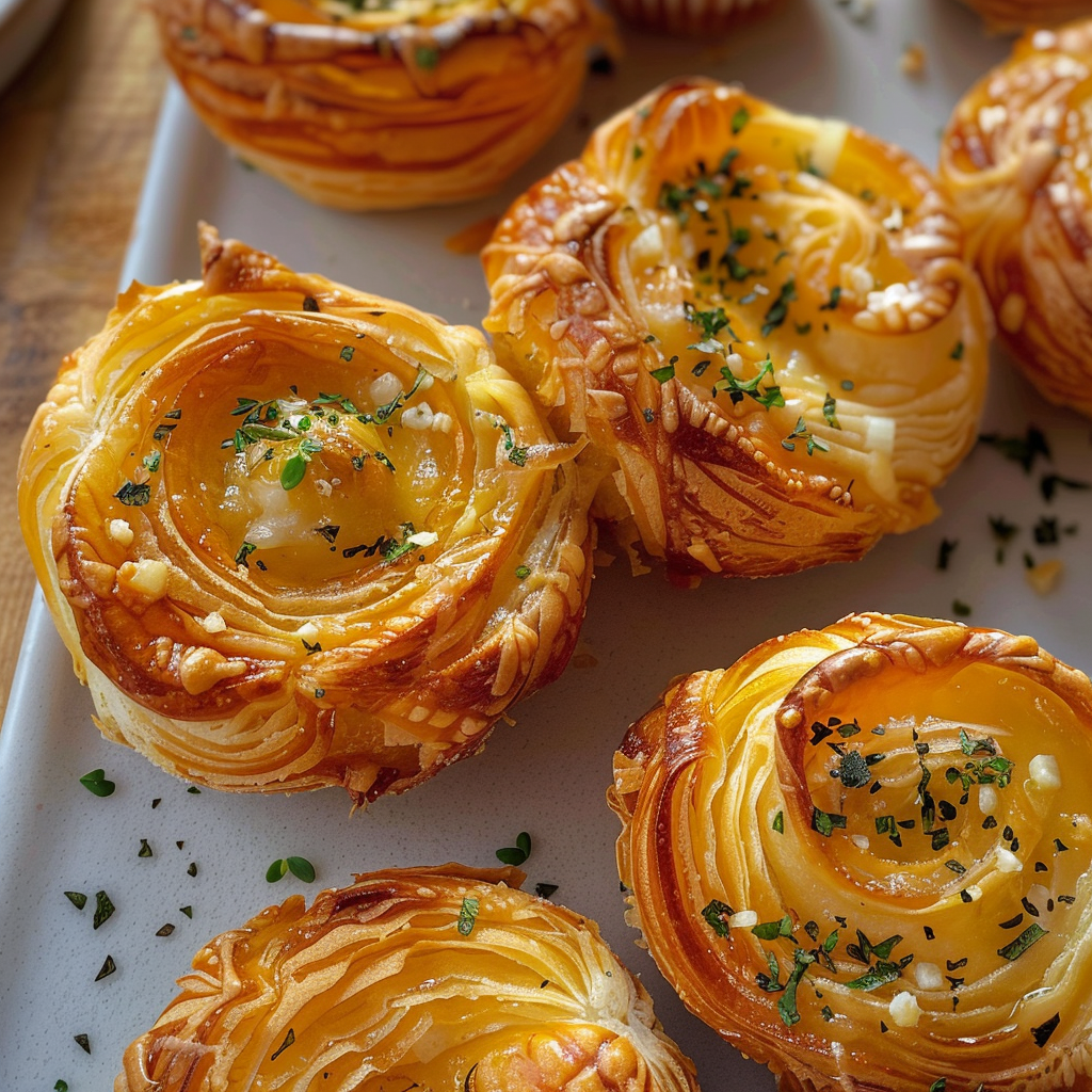Cheesy Garlic Cruffin