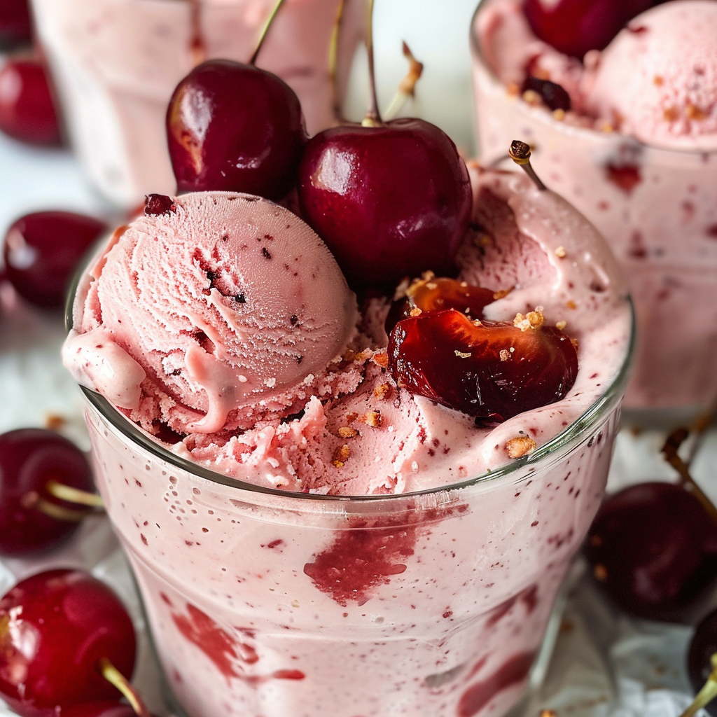 Cherry cheesecake ice cream