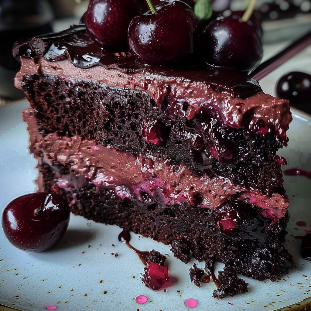 Cherry chocolate cake