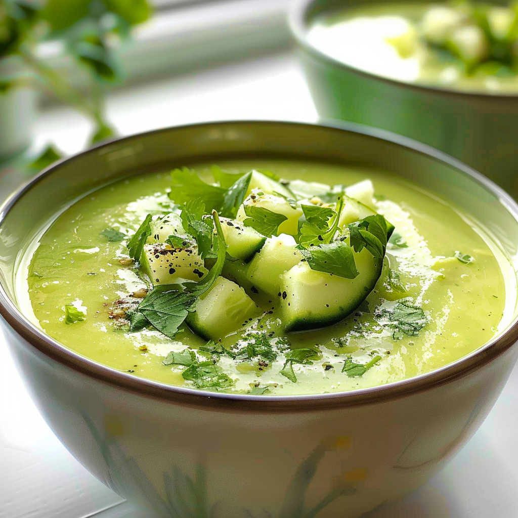 Amazing Chilled Avocado Cucumber Soup for Refreshing Bliss