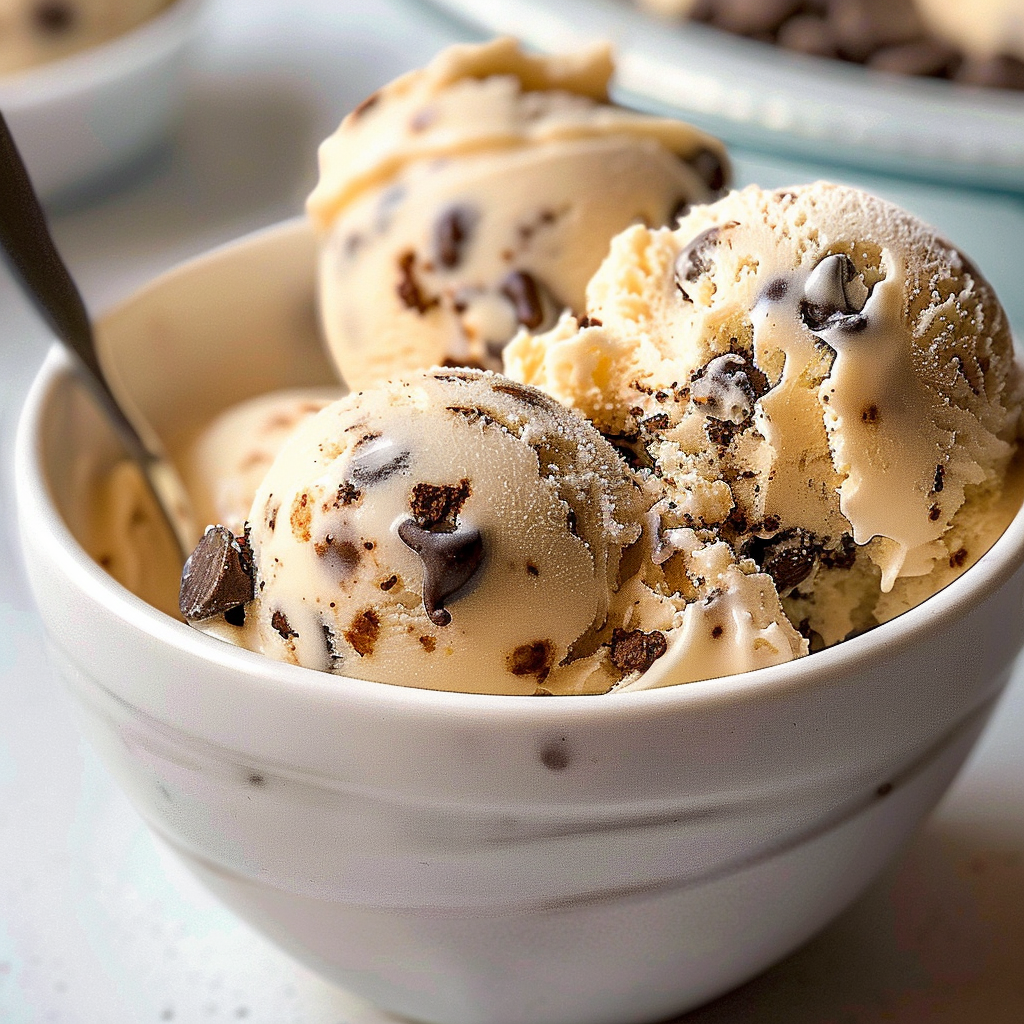 Chocolate chip cookie dough ice cream