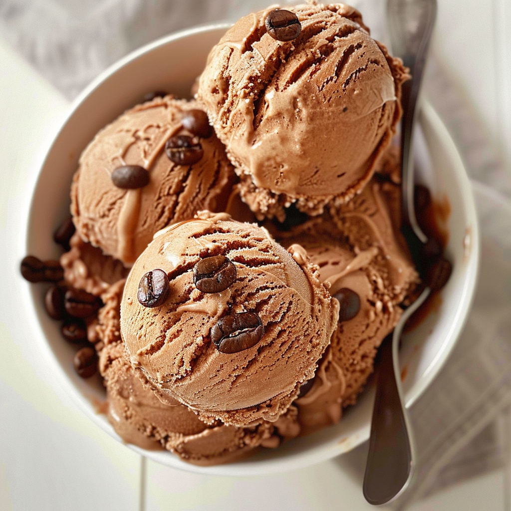 Coffee ice cream with espresso kick