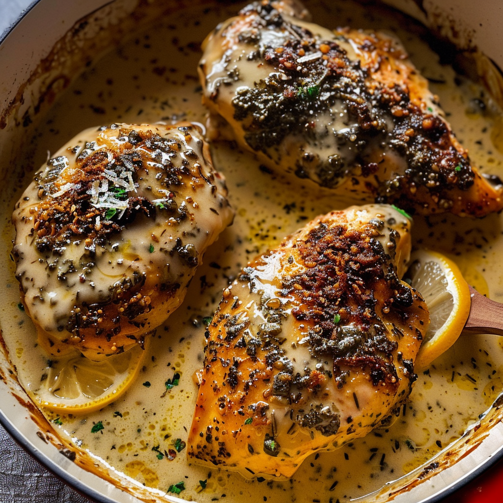 Creamy Lemon Herb Parmesan Chicken