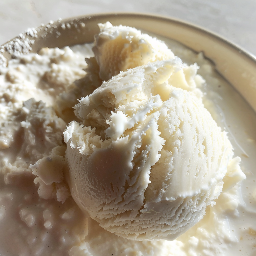 Creamy coconut milk ice cream