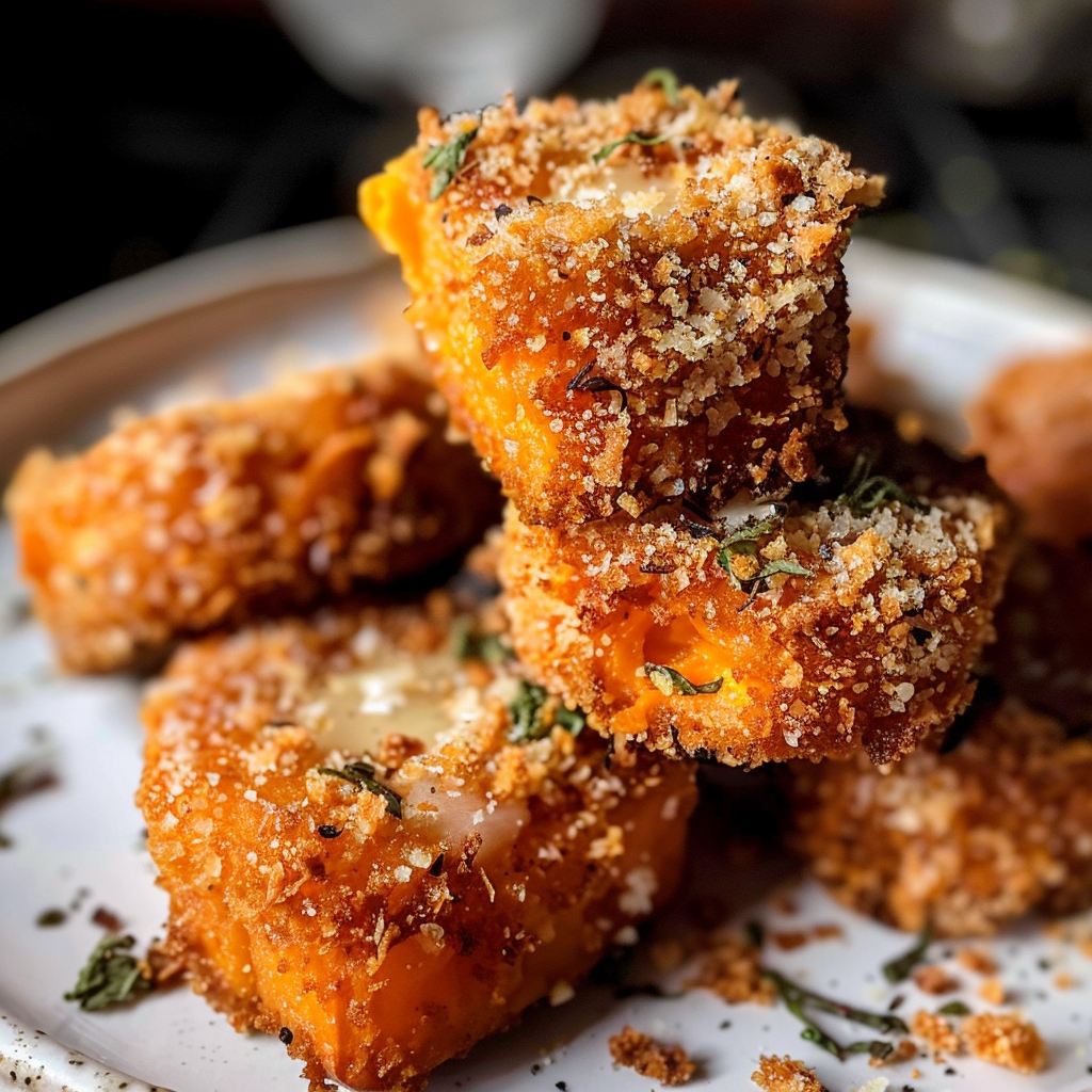 Crispy Cheesy Sweet Potato Bites