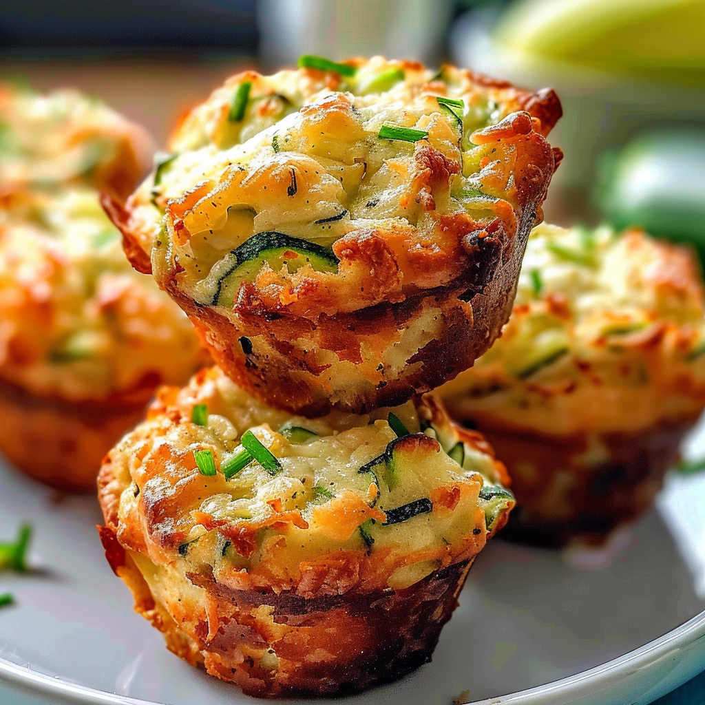 Amazing Crispy Parmesan Zucchini Potato Muffins Recipe