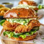 Amazing Crispy Chicken Sandwich with Garlic Mayo Delight