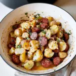 Amazing Crockpot Cheesy Potatoes and Kielbasa Delight