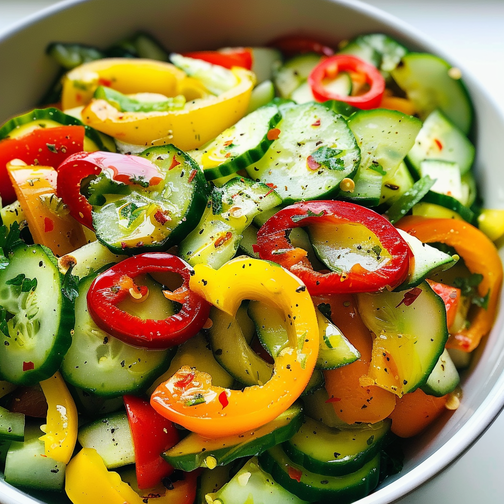 Amazing Cucumber Pepper Salad for a Refreshing Delight
