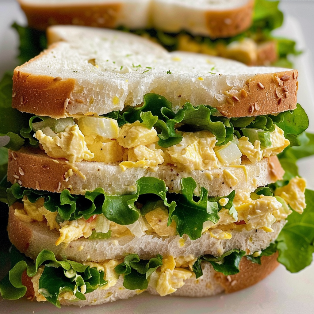 Curried egg salad sandwich