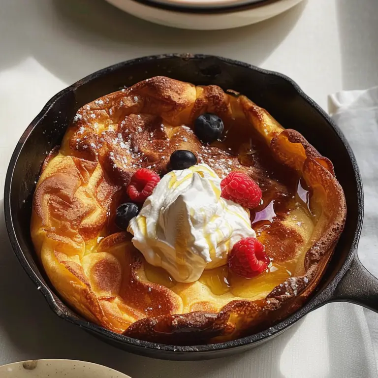 Amazing Dutch Baby With Maple Whipped Cream Delight