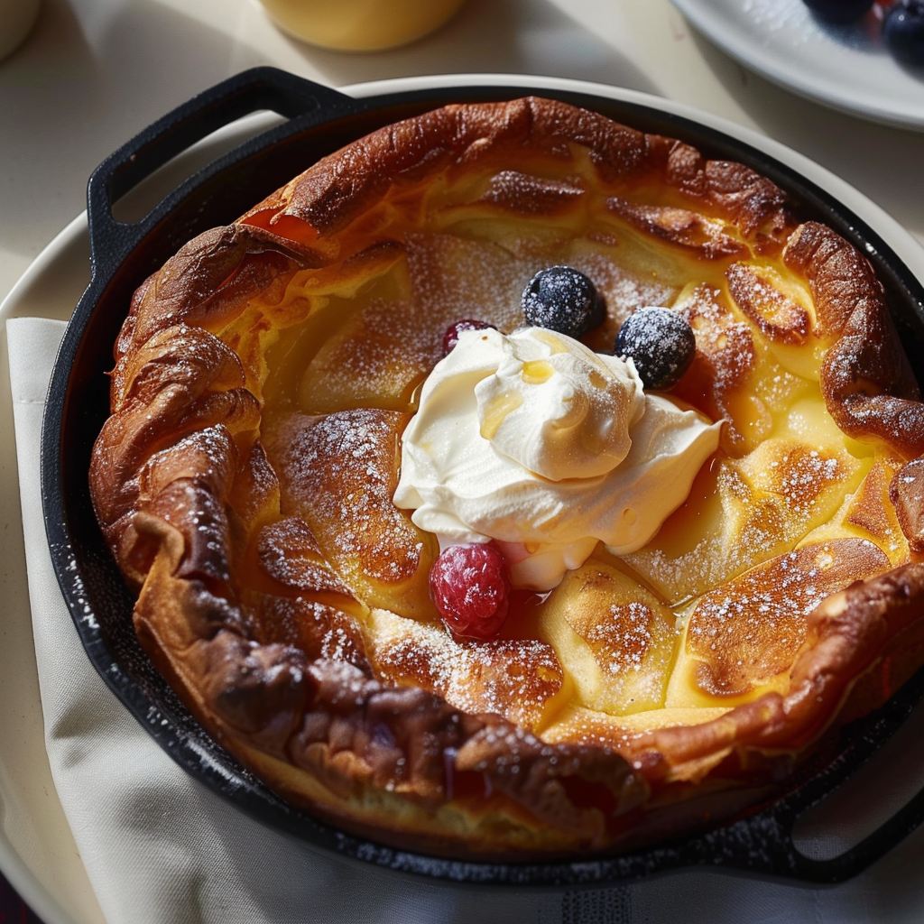 Dutch Baby With Maple Whipped Cream