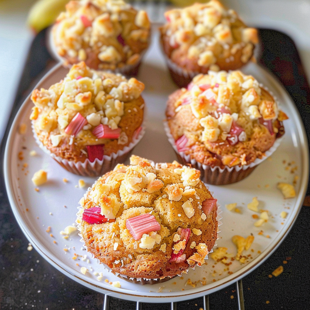 Easy rhubarb muffins recipe