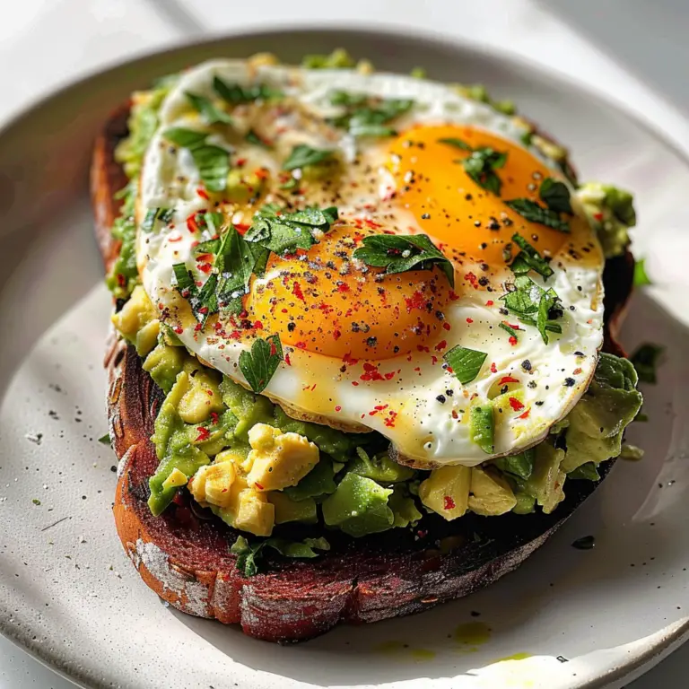 Amazing Egg and Avocado Breakfast Sandwich Delight