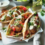 Amazing Falafel Pita Sandwich with Tahini Delightfully Delicious