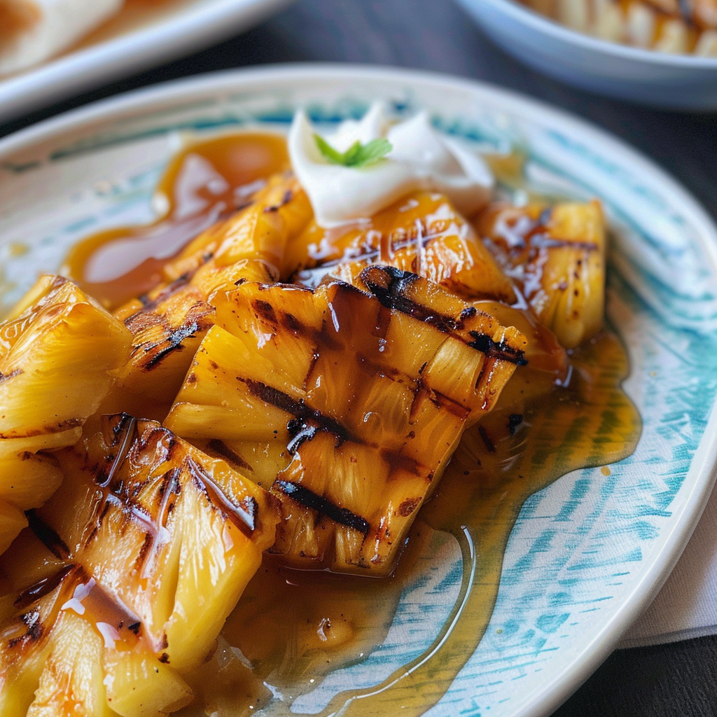 Amazing Father’s Day Grilled Pineapple with Rum Sauce Delight