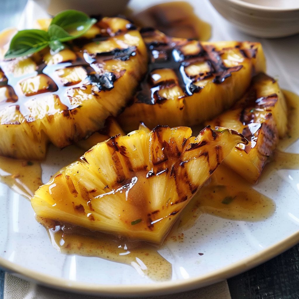 Father’s Day Grilled Pineapple with Rum Sauce