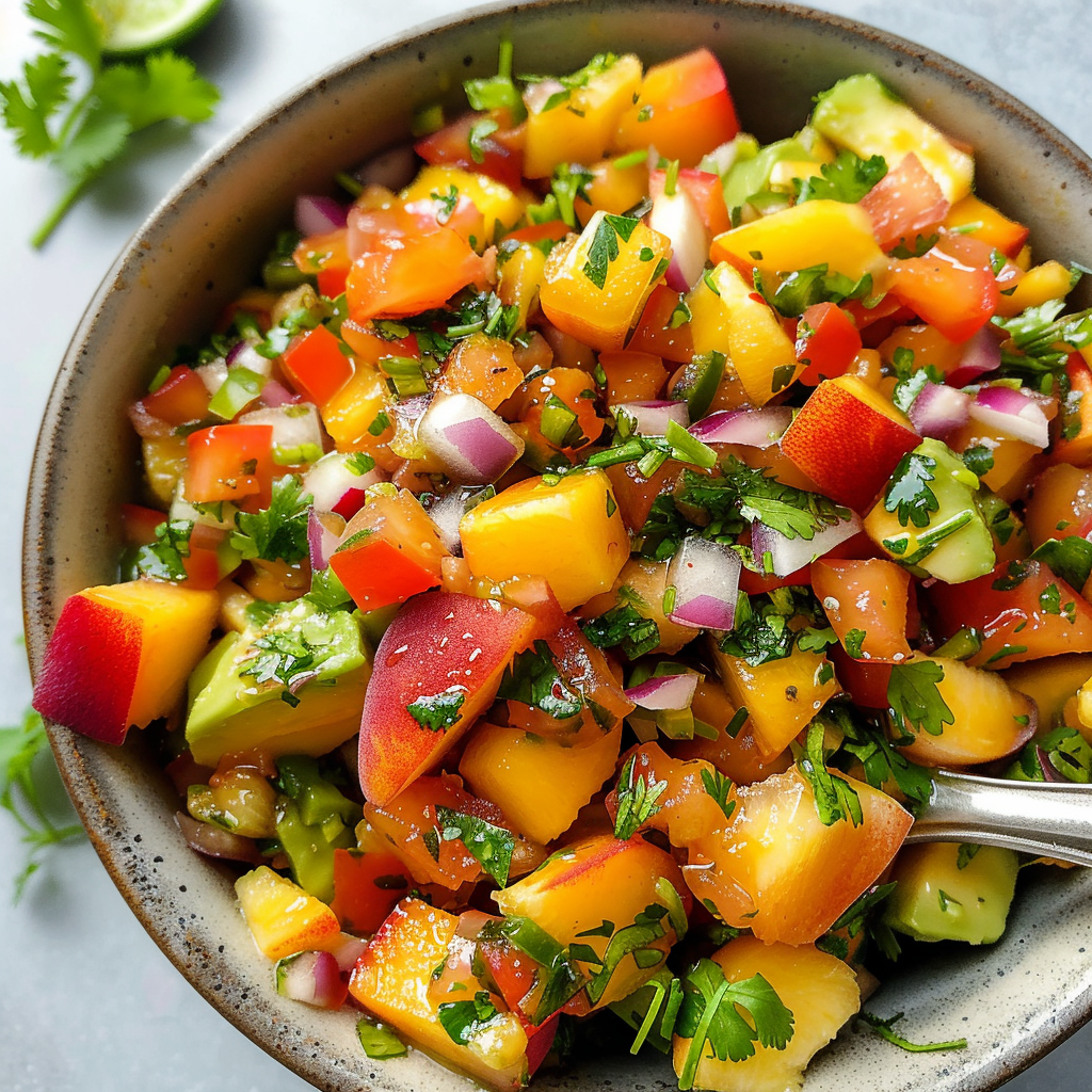 Fresh Peach Salsa for Tacos or Chips