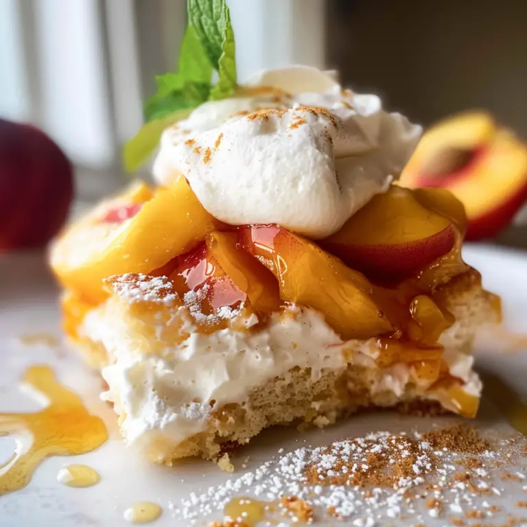 Amazing Fresh Peach Shortcake with Whipped Cream Delight