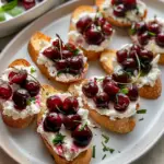 Incredible Fresh Cherry and Goat Cheese Crostini Recipe