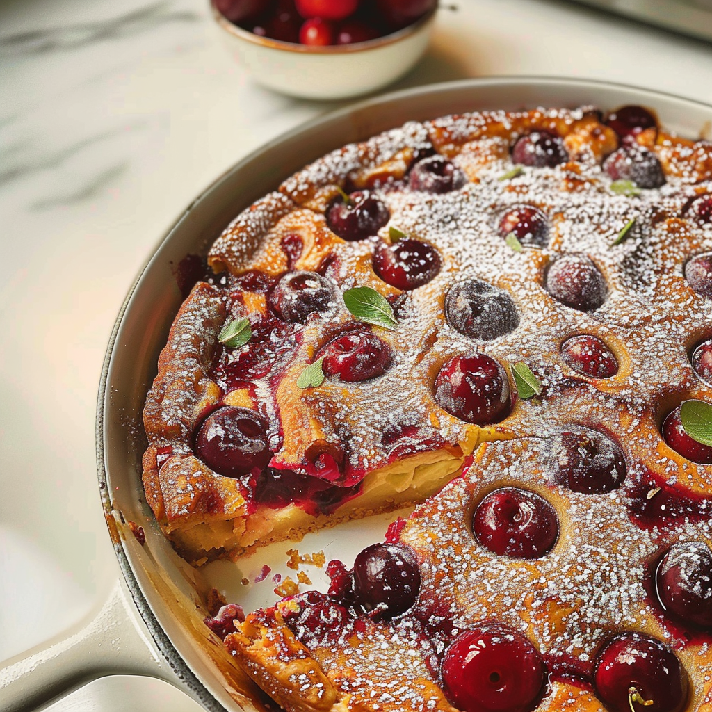 Fresh cherry clafoutis recipe
