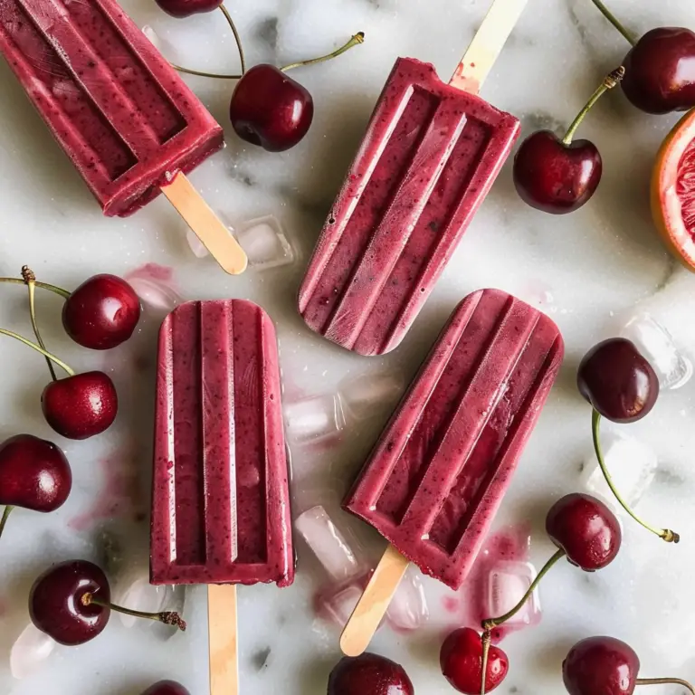Fresh Cherry Popsicles Recipe - Delicious Summer Treats