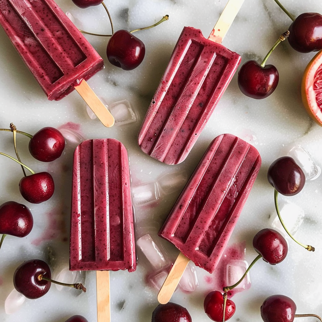 Fresh Cherry Popsicles Recipe - Delicious Summer Treats