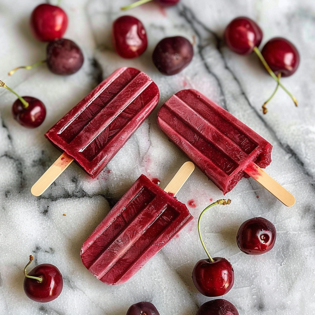 Fresh cherry popsicles recipe
