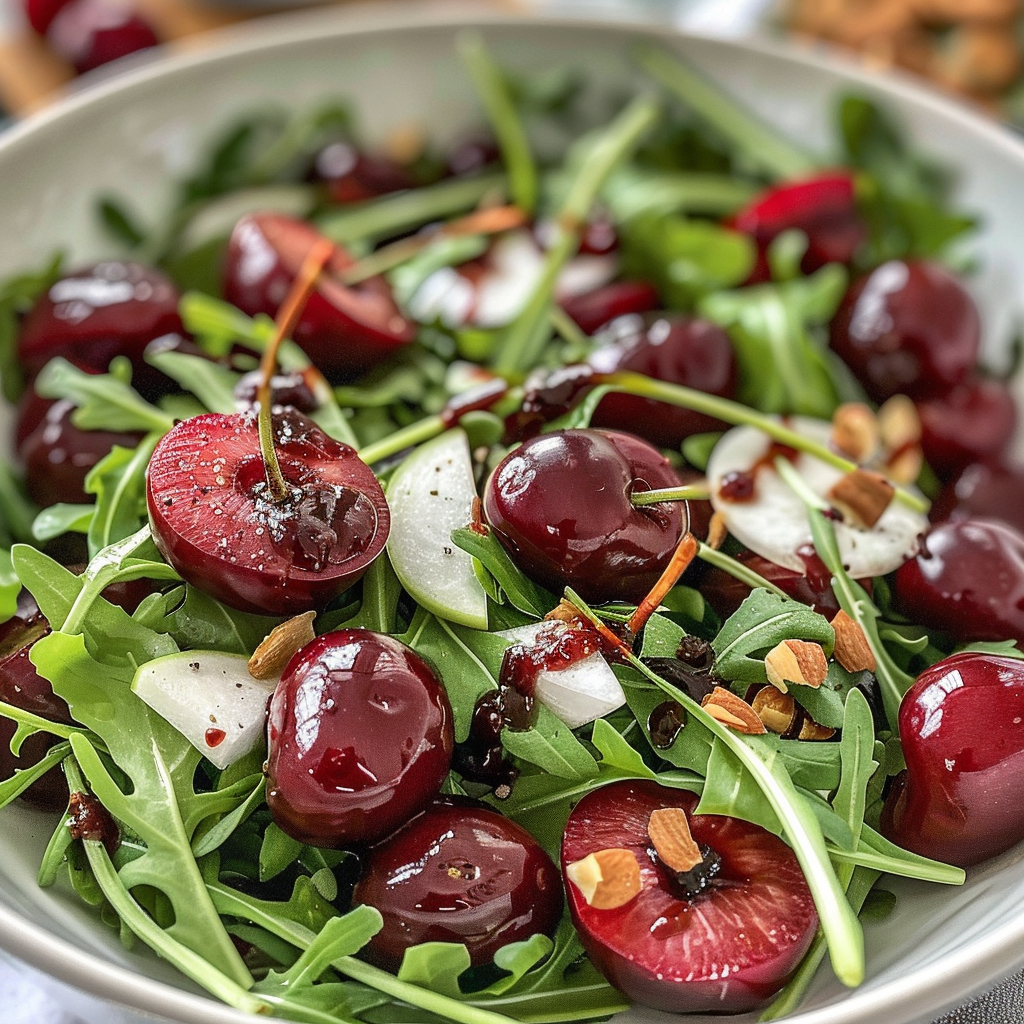 Fresh Cherry Salad with Arugula Recipe: Deliciously Amazing