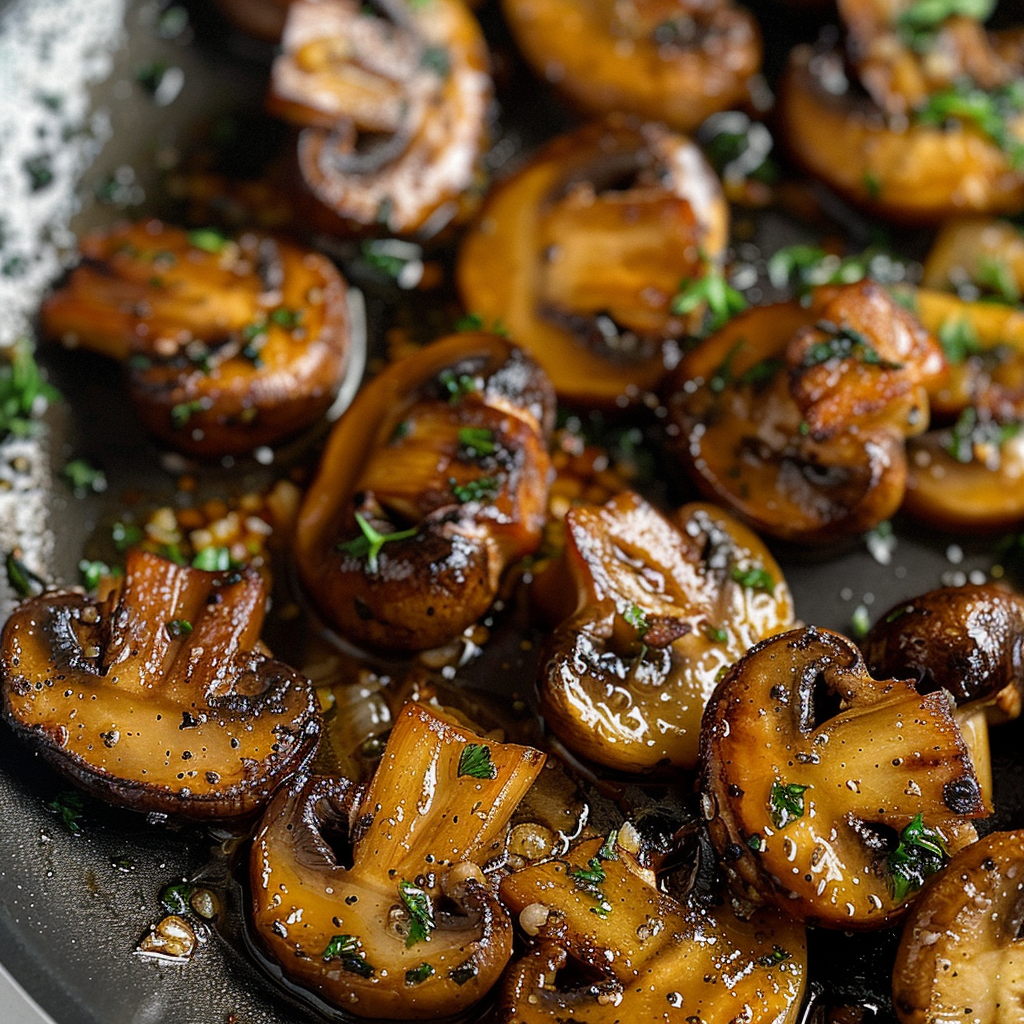 Garlic butter grilled mushrooms