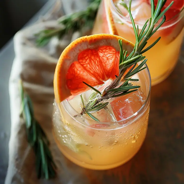 Amazing Grapefruit Rosemary Summer Drink No Alcohol Spritzer