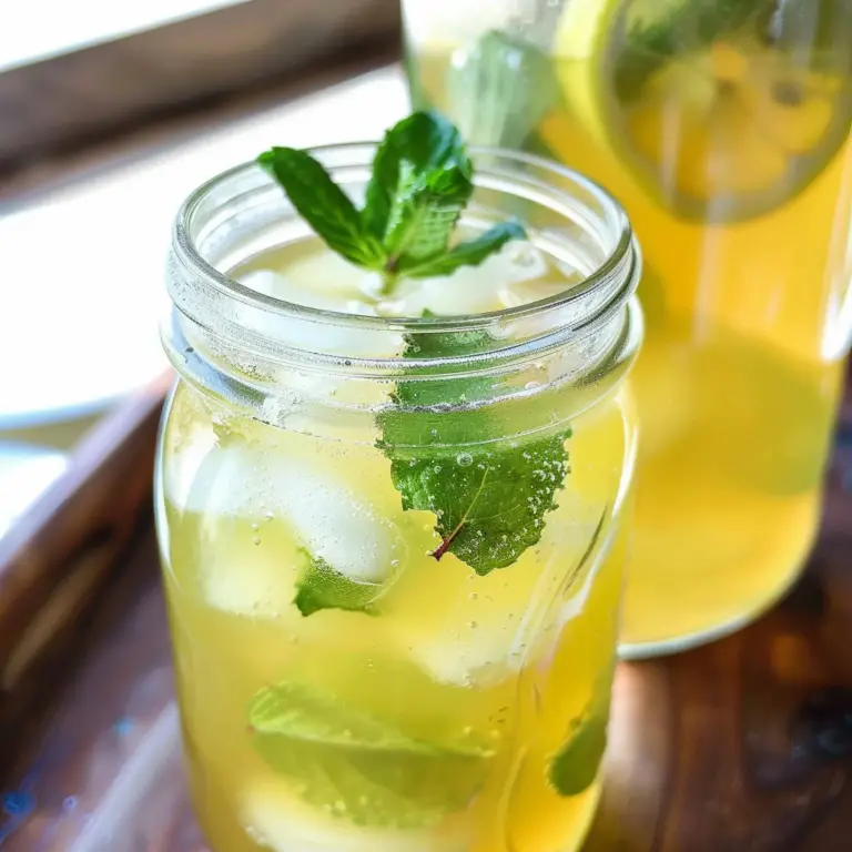 Green tea summer drink no alcohol Honey Mint Iced - Amazing Green Tea Summer Drink No Alcohol with Mint Bliss