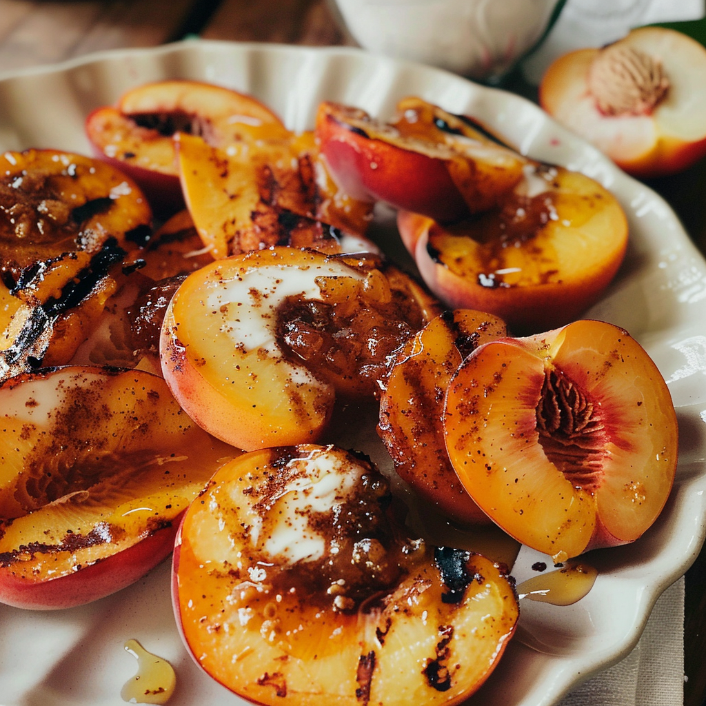 Grilled Peaches with Honey and Cinnamon