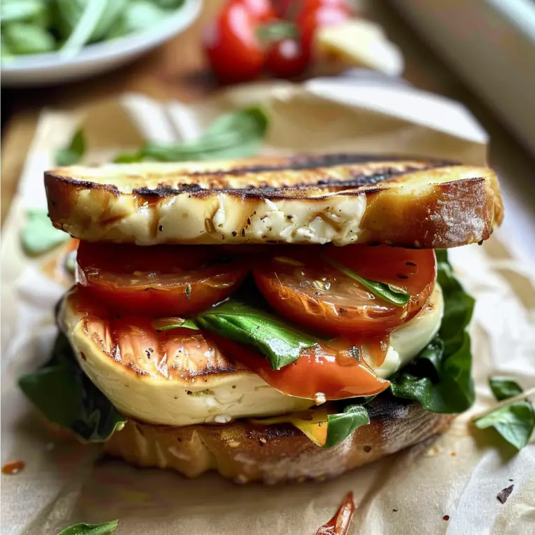Amazing Grilled Halloumi Sandwich with Tomatoes Delightfully Yours