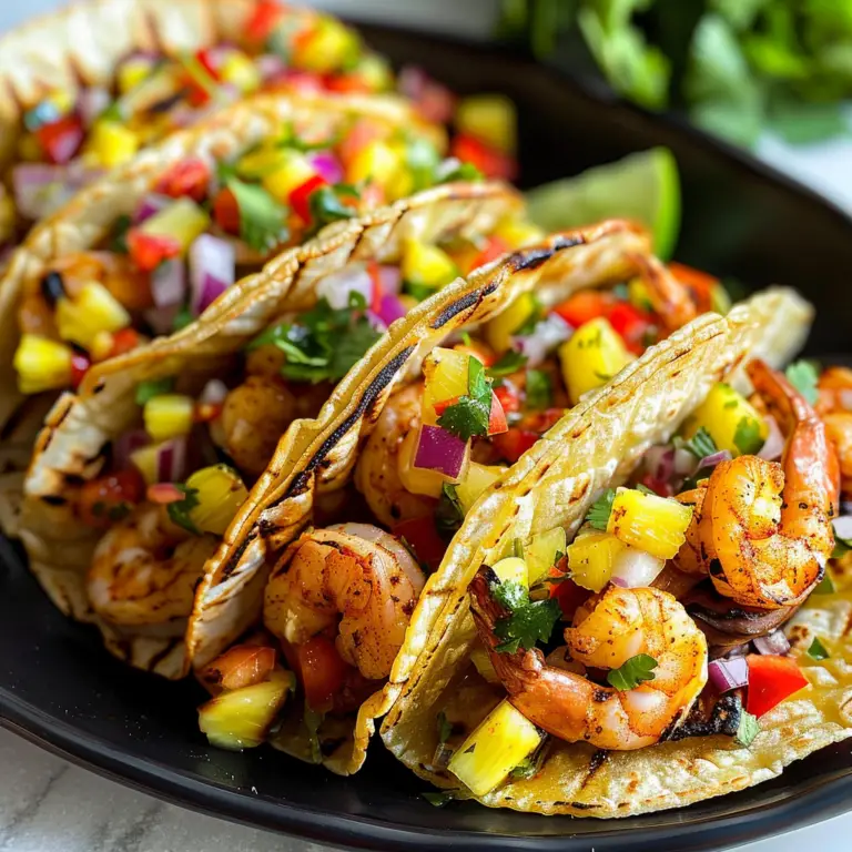 Amazing Grilled Shrimp Tacos with Pineapple Salsa Delight
