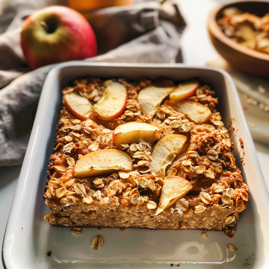 Healthy Apple Oatmeal Breakfast Bake