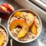Amazing Healthy Overnight Oats with Peaches Delight