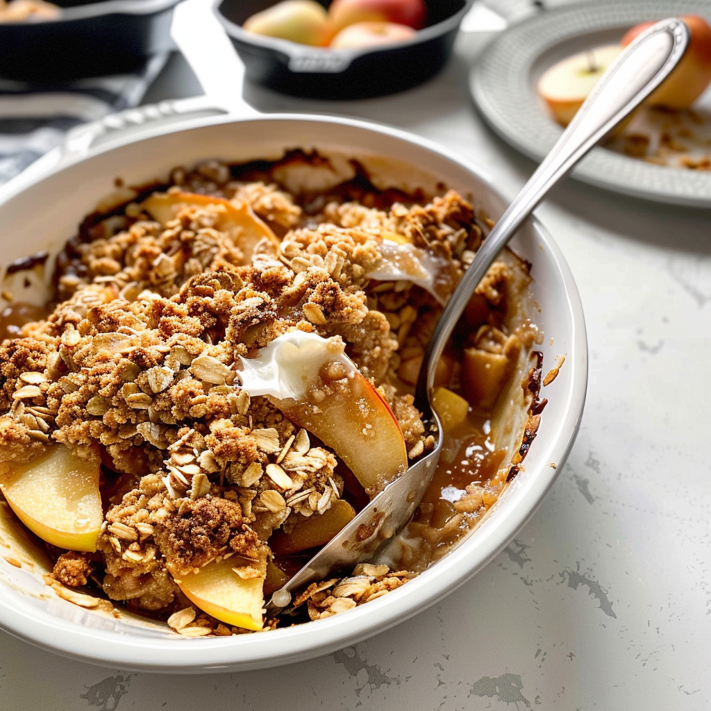 Homemade Apple Crisp with Oat Topping