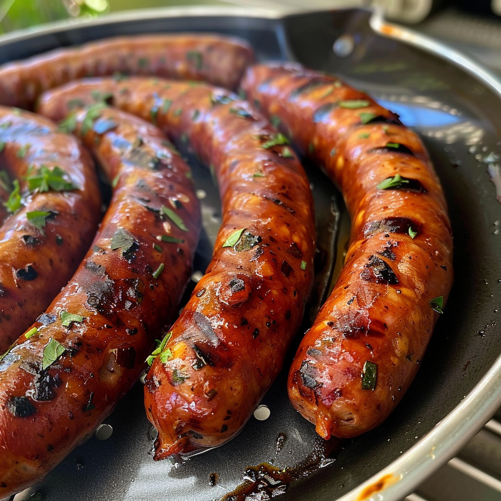 Juneteenth grilled sausage links
