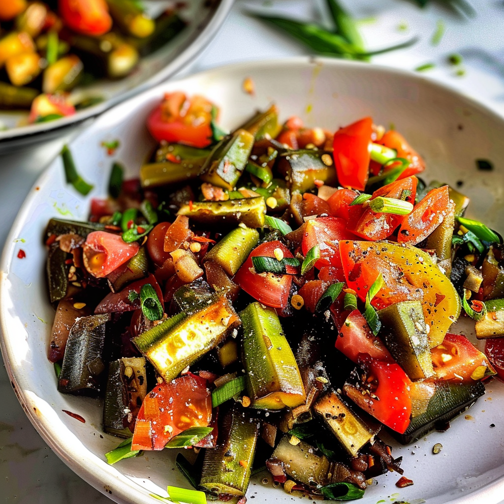 Juneteenth okra and tomatoes