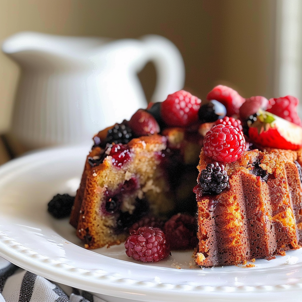 Amazing Juneteenth Pound Cake with Berries Delight
