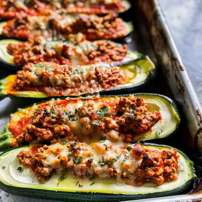 Amazing Lasagna Stuffed Zucchini Boats for a Delicious Meal
