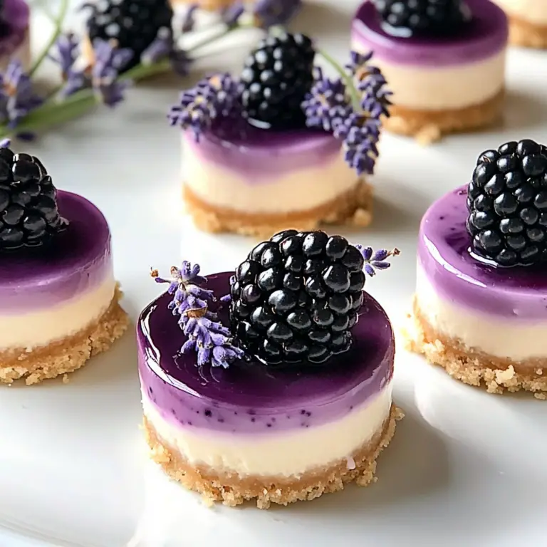 Amazing Mini Blackberry Lavender Cheesecakes Delightfully Sweet